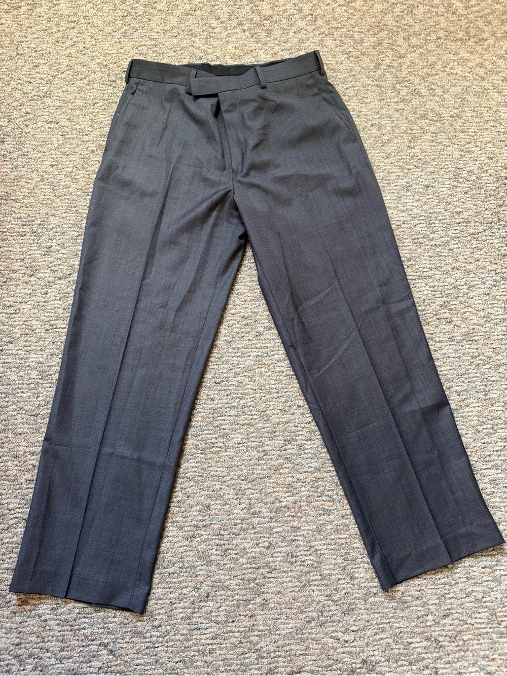 Axist Men's Dark Gray Dress Pants – Tailored Flat-Front Trousers